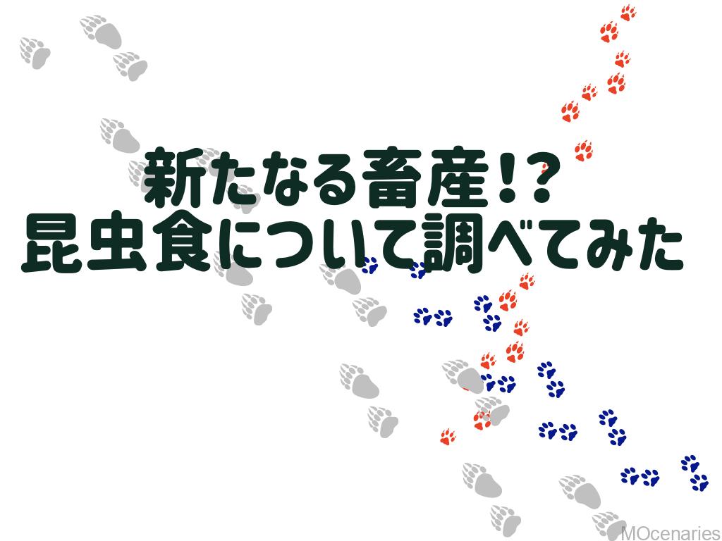 新たなる畜産？昆虫食について考える